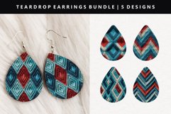 Knitted Teardrop Earring Sublimation PNG Design Product Image 1