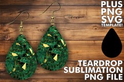 Sparkling Green Teardrop Earrings Product Image 1