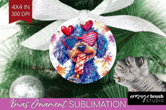 Labradoodle Dog Ornament PNG 4th Of July PNG Sublimation Product Image 1