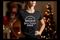 Bella Canvas 6400 t-shirt mock-up BLACK Product Image 1