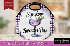 Lavender Fizz Cocktail Lunch Bag Summer Drink Lunch Bug PNG Product Image 1