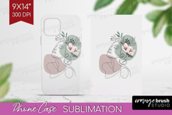 Line Art Woman Phone Case PNG - Minimalist Case PNG Product Image 1