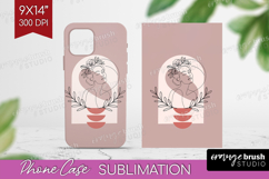 Line Art Woman Phone Case PNG - Minimalist Case PNG Product Image 1