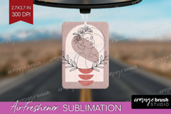 Line Art Woman Air Freshener PNG - Minimalist PNG Product Image 1