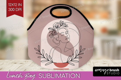 Line Art Woman Lunch Bag - Minimalist Lunch Bug PNG Product Image 1