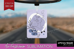 Line Art Woman Air Freshener PNG - Minimalist PNG Product Image 1