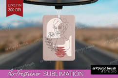 Line Art Woman Air Freshener PNG - Minimalist PNG Product Image 1