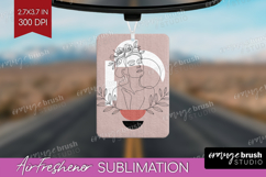 Line Art Woman Air Freshener PNG - Minimalist PNG Product Image 1