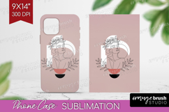 Line Art Woman Phone Case PNG - Minimalist Case PNG Product Image 1