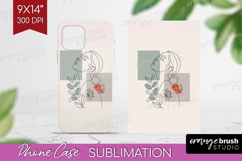 Line Art Woman Phone Case PNG - Minimalist Case PNG Product Image 1