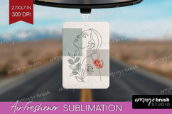 Line Art Woman Air Freshener PNG - Minimalist PNG Product Image 1