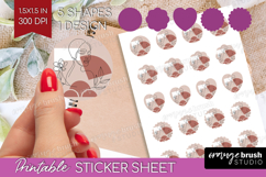Line Art Woman Round Sticker - Minimalist Printable Sticker Product Image 1