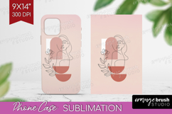 Line Art Woman Phone Case PNG - Minimalist Case PNG Product Image 1
