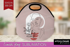 Line Art Woman Lunch Bag - Minimalist Lunch Bug PNG Product Image 1