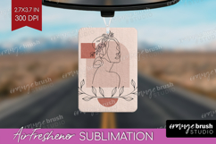 Line Art Woman Air Freshener PNG - Minimalist PNG Product Image 1
