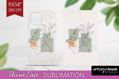 Line Art Woman Phone Case PNG - Minimalist Case PNG Product Image 1