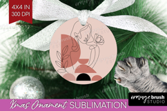 Line Art Woman Ornament PNG - Minimalist PNG Sublimation Product Image 1