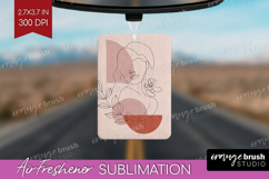 Line Art Woman Air Freshener PNG - Minimalist PNG Product Image 1