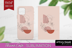 Line Art Woman Phone Case PNG - Minimalist Case PNG Product Image 1