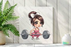 Little Girl With Gym Sublimation Clipart Product Image 3