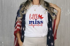 Little Miss Independent SVG, 4th Of July SVG Design Product Image 1