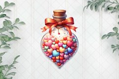 Love Bottle Valentine’s Day Sublimation Product Image 1