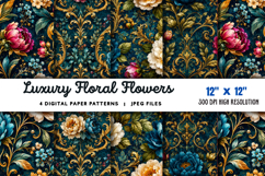 Luxury Floral Flowers Backgrounds JPG Product Image 1