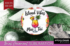 Mai Tai Cocktail Ornament PNG Summer Drink PNG Sublimation Product Image 1