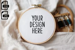Embroidery Hoop Mockup | Cross Stitch Mockup | Sewing Mockup Product Image 1