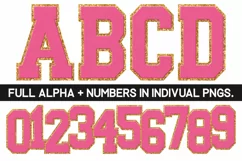 Chenille Sublimation PNG | Alphabet | Sublimation Designs Product Image 1