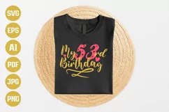 53rd Birthday SVG | My 53rd Birthday SVG | Birthday Product Image 1