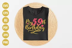 59th Birthday SVG | My 59th Birthday SVG | Birthday Product Image 1