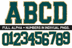 Chenille Sublimation PNG | Alphabet | Sublimation Designs Product Image 1