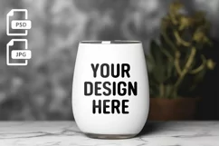 12oz Wine Tumbler Mockup | Wine Tumblers | PSD Mockup Product Image 1