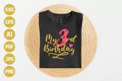 3rd Birthday SVG | My 3rd Birthday SVG | Birthday SVG Product Image 1
