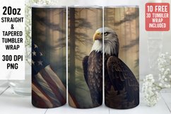 3D Eagle Tumbler Wrap | 3D Patriotic Tumbler Wrap Product Image 1