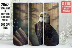 3D Eagle Tumbler Wrap | 3D Patriotic Tumbler Wrap Product Image 1