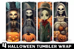 Creepy Halloween Tumbler Wrap PNG | Halloween Tumbler Wrap Product Image 1