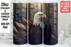 3D Eagle Tumbler Wrap | 3D Patriotic Tumbler Wrap Product Image 1