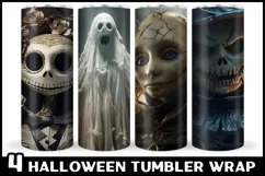 Creepy Halloween Tumbler Wrap PNG | Halloween Tumbler Wrap Product Image 1