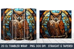 Owl Stained Glass Tumbler Wrap | Tumbler Wrap | Sublimation Product Image 1