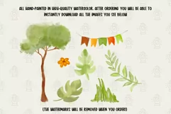 Watercolor, Jungle Animals, Safari, Lion, Giraffe, Elephant, Product Image 2