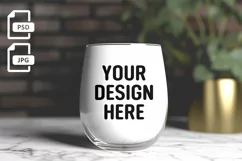 12oz Wine Tumbler Mockup | Wine Tumbler | PSD Mockup Product Image 1