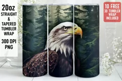 3D Eagle Tumbler Wrap | 3D Patriotic Tumbler Wrap Product Image 1