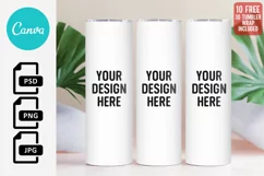 Skinny Tumbler Mockup | Canva Compatible | Craft Mockup Product Image 1