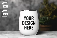 12oz Wine Tumbler Mockup | Wine Tumblers | PSD Mockup Product Image 1
