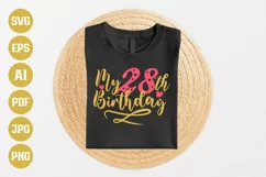 28th Birthday SVG | My 28th Birthday SVG | Birthday Product Image 1