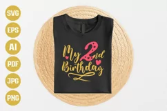 2nd Birthday SVG | My 2nd Birthday SVGG | Birthday SVG Product Image 1