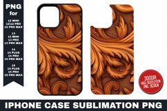 Tooled Leather iPhone Case Sublimation PNG | Sublimation Product Image 1