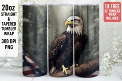 3D Eagle Tumbler Wrap | 3D Patriotic Tumbler Wrap Product Image 1